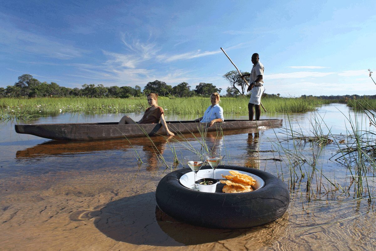 andBeyond sandibe Mukoro safari activity snack wheel - Okavango delta - Botswana Destination